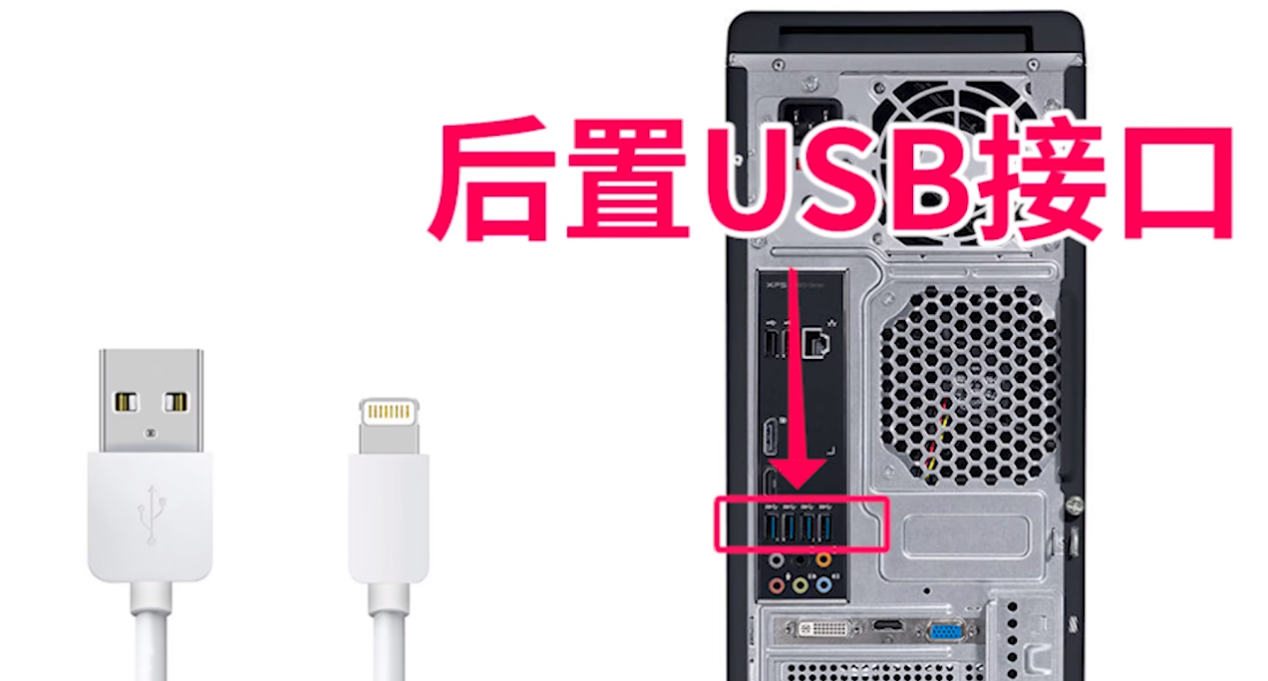 USB 接口位置示意